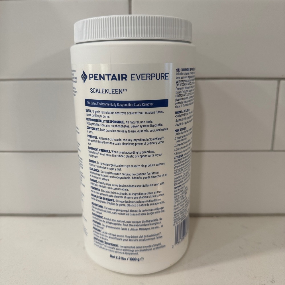Pentair Everpure ScaleKleen Scale Remover 2.2 lb 1000g EV9798-35 Citric Acid New